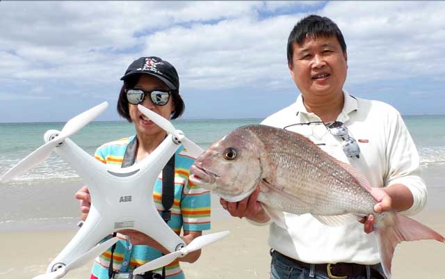 drone fishing east coast snapper catch