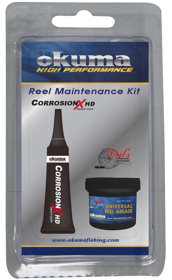 Okuma Reel Maintenance Kit Corrosion X Cal's Grease